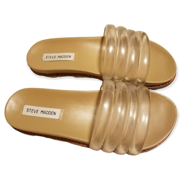 Steve Madden soft acrylic slides, slip on sandals, casual style sz 5.5 - Picture 7 of 9